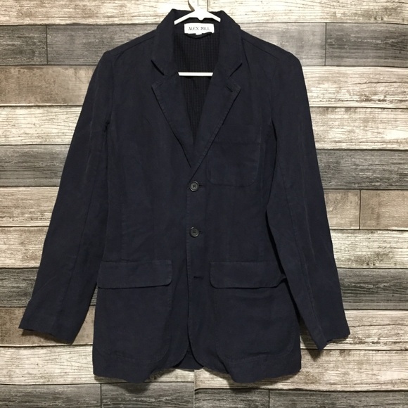 Alex Mill Women’s Blazer Jacket Coat Size XS Blue Linen Blend (READ DESC) - Picture 1 of 10